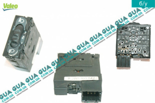 Кнопка  / регулятор корректора фар    