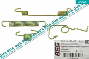 Ремкомплект барабанных колодок / комплект возвратных пружин тормозного механизма D254 правый Ford / ФОРД TRANSIT 1985-2000 / ТРАНЗИТ 85-00 2.9i (2935 куб.см)