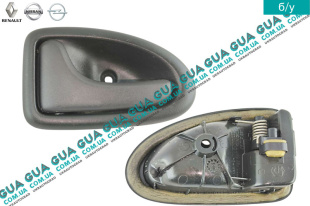 Ручка двери внутренняя левая ( под тягу )   