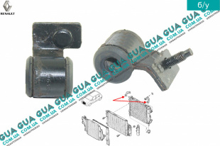 Опора / подушка / кронштейн крепления радиатора 1шт   