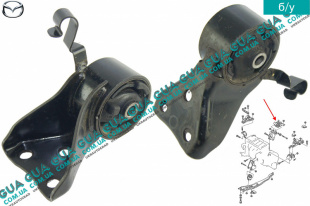 Подушка ( опора ) двигателя задняя правая Mazda / МАЗДА 323 F 1998-2004 1.8 16V (1840 куб.см. ) 