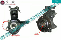 Поворотный кулак / цапфа правая с ступицей без ABS / АБС D18 Peugeot / ПЕЖО PARTNER M59 2003-2008 / ПАРТНЕР М59 03-08 1.9D (1868 куб.см.)