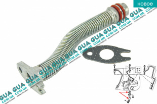 Трубка обратки масла с турбины ( слива масла )   