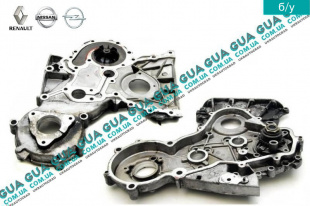 Крышка задняя шестерень привода / ГРМ двигателя Renault / РЕНО LAGUNA II / ЛАГУНА 2 2.2DCI (2188 куб.см.),