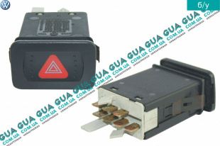 Кнопка аварийной сигнализации VW / ВОЛЬКС ВАГЕН GOLF IV 1997-2006 / ГОЛЬФ 4 97-06 1.9TDI (1896 куб.см.)
