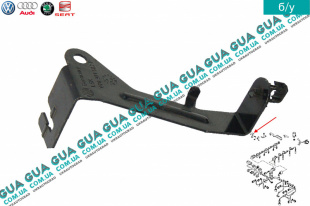 Кронштейн крепления жгута проводов для соединителя свечей накаливания   