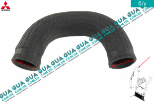 Патрубок  интеркулера от турбины к радиатору Mitsubishi / МИТСУБИСИ PAJERO III 2000-2006 / ПАДЖЕРО 3 00-06 3.2DI-D (3200 куб.см.)