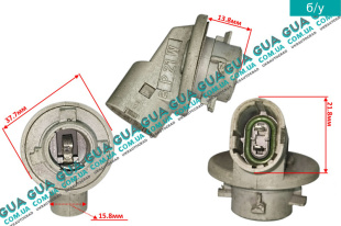 Цоколь / патрон поворотника / гнездо указателя поворота лампы P21W противотуманной фары / дальнего света   