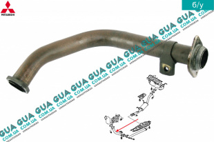 Приемная труба глушителя ( выхлопная система )	 Mitsubishi / МИТСУБИСИ PAJERO IV 2006- / ПАДЖЕРО 4 06- 3.2DI-D (3200 куб.см.)