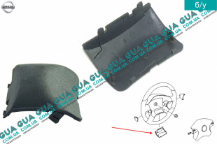 Заглушка руля Nissan / НИССАН ALMERA N16 / АЛЬМЭРА Н16 2.2 DCI ( 2184 куб.см.)