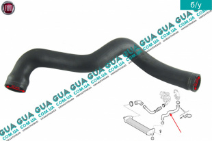 Патрубок / трубка / шланг интеркулера от радиатора к дросельной заслонке   