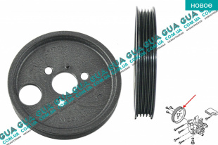 Шкив насоса гидроусилителя руля ( Шкив привода ГУР ) 4 ручейка   