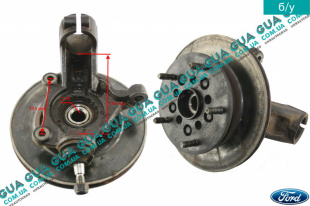 Поворотный кулак правый ( цапфа ) R16 с ступицей под ABS / АБС Ford / ФОРД TRANSIT 2006- / ТРАНЗИТ 06- 2.4TDCI (2402 куб.см)