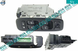 Блок кнопок управления стеклоподьёмниками ( левый ) зеркалами Volvo / ВОЛЬВО 850 2.5 (2435 куб. см.)