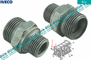 Штуцер / коннектор трубки подачи масла на турбину (  болт турбокомпрессора )   