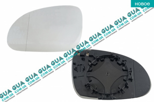 Вкладыш зеркала заднего вида левый с подогревом Seat / СЕАТ ALHAMBRA 1996-2010 1.8T (1784 куб.см.)