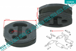 Резинка крепления глушителя ( резиновое кольцо )1 шт   