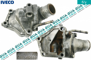 Корпус термостата / термостат / Фланец охлаждающей жидкости ( под 1 датчик )   