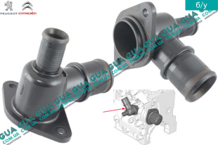 Фланец охлаждающей жидкости ( Тройник )   