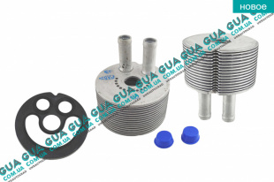 Теплообменник корпуса масляного фильтра ( масляный охладитель / радиатор )   