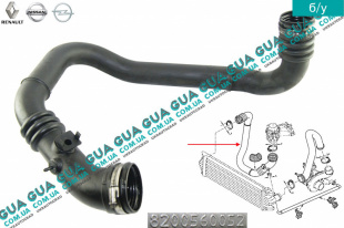 Патрубок интеркулера ( радиатор - дроссельная заслонка )   