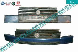 Решетка радиатора VW / ВОЛЬКС ВАГЕН TRANSPORTER IV 1990-2003 / ТРАНСПОРТЕР 4 90-03 1.9TD (1896 куб.см.)